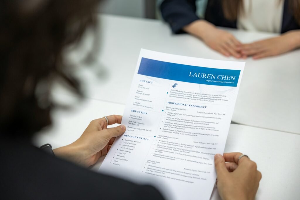 CV mistakes 2025 resume example